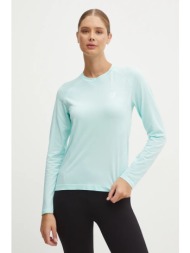 μακρυμάνικο μπλουζάκι για τρέξιμο compressport performance χρώμα: τιρκουάζ, atsw4955 52% πολυαμίδη, 