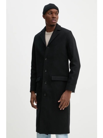 μάλλινο παλτό samsoe samsoe satesfa χρώμα μαύρο, m24300090