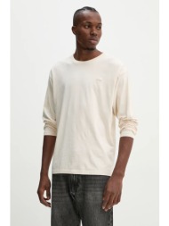 βαμβακερή μπλούζα με μακριά μανίκια won hundred χρώμα: μπεζ, 3301-12063 100% οργανικό βαμβάκι