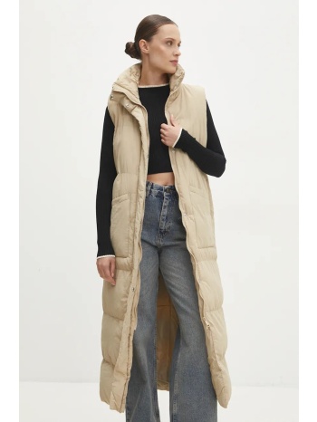 αμάνικο μπουφάν answear lab χρώμα μπεζ 100% πολυαμίδη