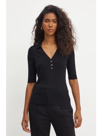 μάλλινο πουλόβερ boss γυναικείο, χρώμα μαύρο, 50523743 82%