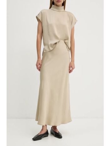 φούστα drykorn χρώμα μπεζ, 130065 66415 96% oξικό άλας, 4%