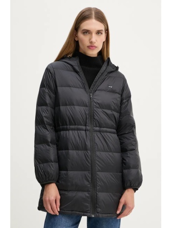 μπουφάν με επένδυση από πούπουλα levi`s χρώμα μαύρο, a8525