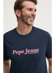 μπλουζάκι pepe jeans somers tee χρώμα: ναυτικό μπλε, pm509649 50% βαμβάκι, 50% πολυεστέρας