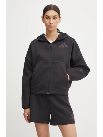 μπλούζα adidas zne χρώμα μαύρο, με κουκούλα, je7848 κύριο