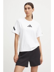 βαμβακερό μπλουζάκι adidas zne γυναικείο, χρώμα: άσπρο, je7857 100% βαμβάκι