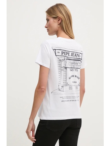 βαμβακερό μπλουζάκι pepe jeans genevive γυναικείο, χρώμα