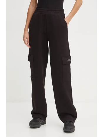 παντελόνι φόρμας guess cecilia χρώμα μαύρο, v4bb12 k7uw2