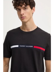 βαμβακερό μπλουζάκι tommy hilfiger ανδρικό, χρώμα: μαύρο, mw0mw36498 100% βαμβάκι