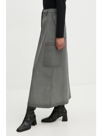 μάλλινη φούστα sunnei χρώμα γκρι, rtwwskr018 100% μαλλί