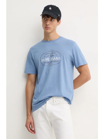βαμβακερό μπλουζάκι pepe jeans ander ανδρικό, pm509621 100%