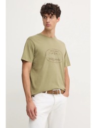 βαμβακερό μπλουζάκι pepe jeans ander ανδρικό, χρώμα: πράσινο, pm509621 100% βαμβάκι