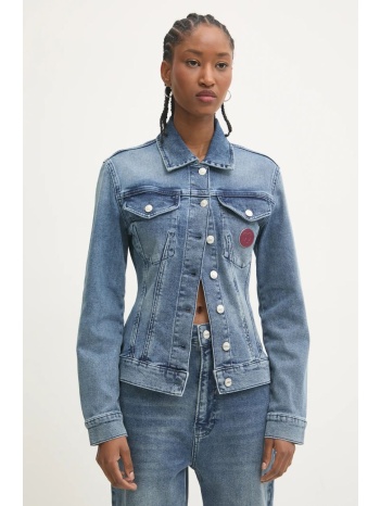 τζιν μπουφάν moschino jeans χρώμα ναυτικό μπλε, a0510 8721