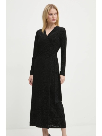 φόρεμα never fully dressed willow wrap dress χρώμα μαύρο