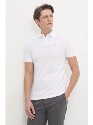βαμβακερό μπλουζάκι πόλο hackett london χρώμα: άσπρο, hm562363 100% βαμβάκι