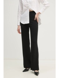 παντελόνι φόρμας calvin klein jeans χρώμα: μαύρο, j20j225056 87% βισκόζη, 12% πολυαμίδιο, 1% σπαντέξ