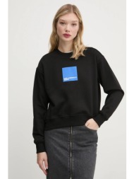 βαμβακερή μπλούζα karl lagerfeld jeans γυναικεία, χρώμα: μαύρο, a1w20006 100% οργανικό βαμβάκι