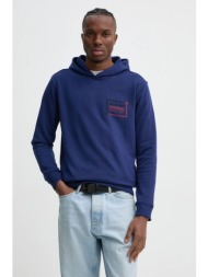 μπλούζα g-star raw χρώμα: ναυτικό μπλε, με κουκούλα, d25442-d797 κύριο υλικό: 60% βαμβάκι, 40% πολυε