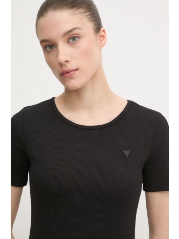 μπλουζάκι guess steffi χρώμα μαύρο, v5ri04 kclh0 87%