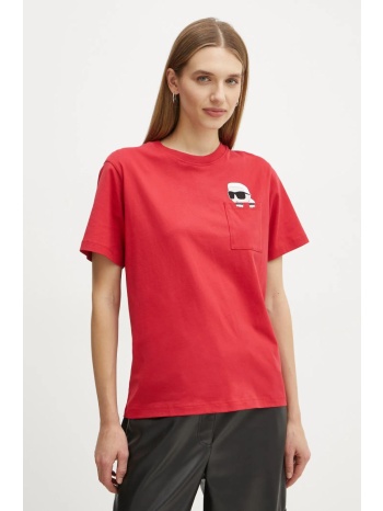 βαμβακερό μπλουζάκι karl lagerfeld γυναικείο, χρώμα