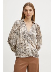 πουκάμισο morgan canel.f χρώμα: μπεζ, canel.f 100% πολυεστέρας