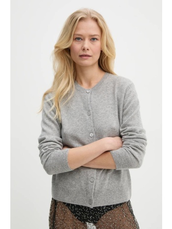 μάλλινη ζακέτα samsoe samsoe saboston χρώμα γκρι