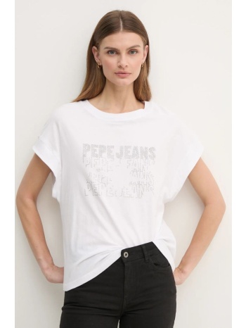 βαμβακερό μπλουζάκι pepe jeans lira γυναικείο, χρώμα