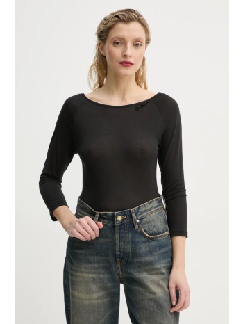 μακρυμάνικο g-star raw χρώμα μαύρο, d25065-9297 100%