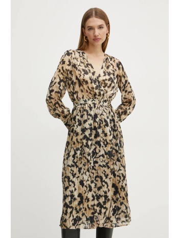 φόρεμα morgan rilov.f χρώμα μπεζ, rilov.f κύριο υλικό 98%