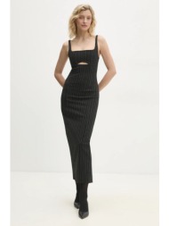 φόρεμα answear lab χρώμα: μαύρο 70% πολυεστέρας, 14% μέταλλο, 11% βισκόζη, 5% σπαντέξ