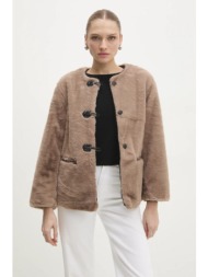 μπουφάν answear lab χρώμα: μπεζ 100% πολυεστέρας