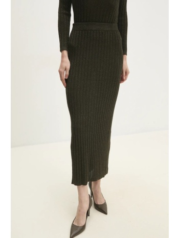 φούστα answear lab χρώμα πράσινο 70% βισκόζη, 15%