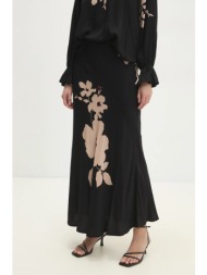 φούστα answear lab χρώμα: μαύρο 100% βισκόζη