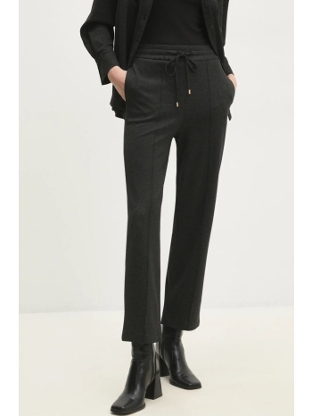 παντελόνι φόρμας answear lab χρώμα γκρι 74% βισκόζη, 22%