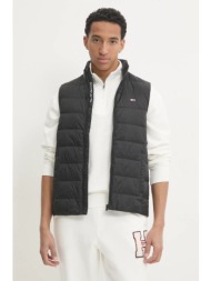 αμάνικο από πούπουλα tommy jeans ανδρικό, χρώμα: μαύρο, dm0dm20663 κύριο υλικό: 100% πολυαμίδιο
φόδρ