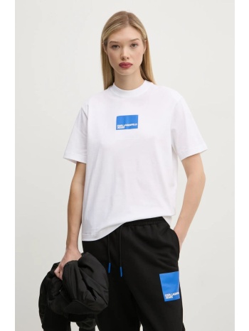 βαμβακερό μπλουζάκι karl lagerfeld jeans γυναικείο, χρώμα