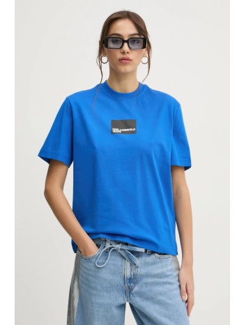 βαμβακερό μπλουζάκι karl lagerfeld jeans γυναικείο, χρώμα