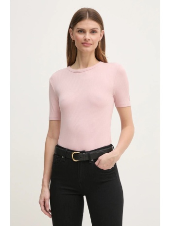 μπλουζάκι tommy hilfiger χρώμα ροζ, ww0ww43918 95%