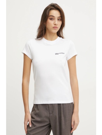 βαμβακερό μπλουζάκι karl lagerfeld jeans γυναικείο, χρώμα