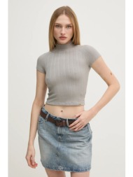 μπλουζάκι calvin klein jeans χρώμα: γκρι, j20j225017 65% modal, 28% πολυεστέρας, 7% σπαντέξ