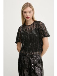 μπλουζάκι superdry χρώμα: μαύρο, w6011972a-b2x 93% πολυεστέρας, 7% σπαντέξ