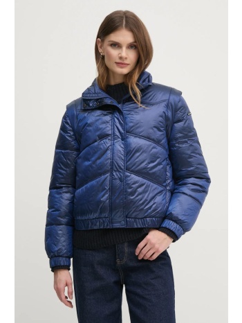 μπουφάν pepe jeans flora χρώμα μπλε, pl402492 κύριο υλικό
