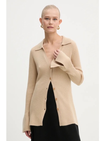 ζακέτα κασμίρ from future χρώμα μπεζ, wpc02257 100% κασμίρι
