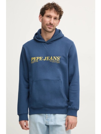 μπλούζα pepe jeans dylan hoodie χρώμα ναυτικό μπλε, με