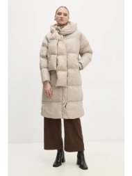 μπουφάν answear lab χρώμα: μπεζ 100% πολυεστέρας