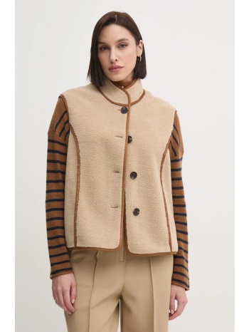 αμάνικο μπουφάν hoss intropia χρώμα μπεζ, 5458314 100%