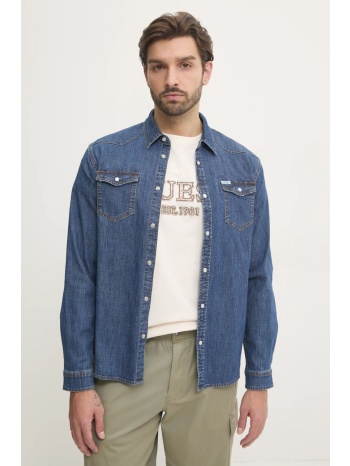 τζιν πουκάμισο guess truckee ανδρικό, χρώμα μπλε, m4yh02