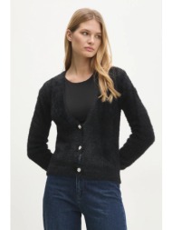 πλεκτή ζακέτα answear lab χρώμα: μαύρο 45% πολυαμίδιο, 45% βισκόζη, 10% σπαντέξ