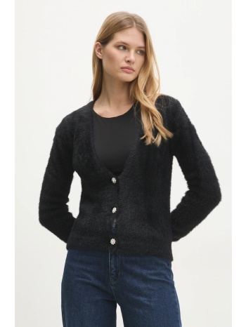 πλεκτή ζακέτα answear lab χρώμα μαύρο 45% πολυαμίδιο, 45%