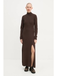 φόρεμα ba&sh χρώμα: καφέ, 1h24armi 50% μαλλί, 30% πολυεστέρας, 20% ακρυλικό